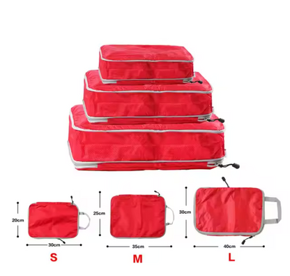 Travel Packing Cubes Set – Lightweight Compressible Luggage Organizers (3pcs)
