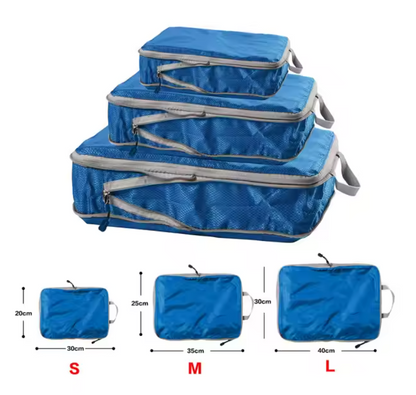 Travel Packing Cubes Set – Lightweight Compressible Luggage Organizers (3pcs)