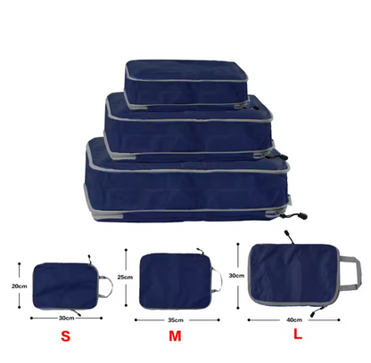 Travel Packing Cubes Set – Lightweight Compressible Luggage Organizers (3pcs)