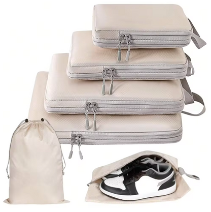 6-Piece Packing Cubes Set – Compressible Travel Organizer Bags