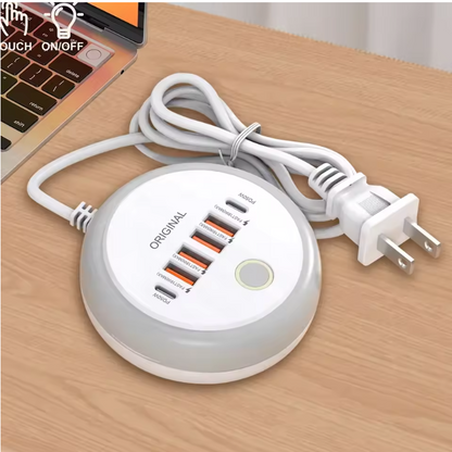 50W Fast Charger – Multi-Port USB & USB-C Power Adapter