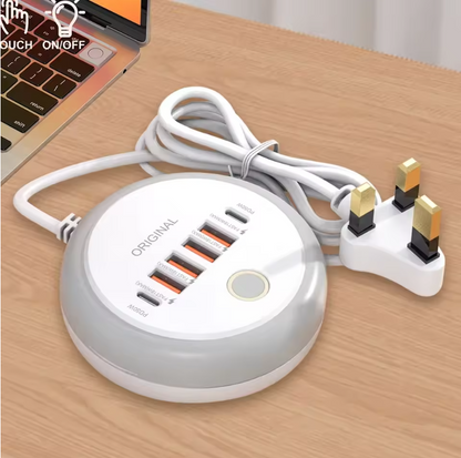 50W Fast Charger – Multi-Port USB & USB-C Power Adapter