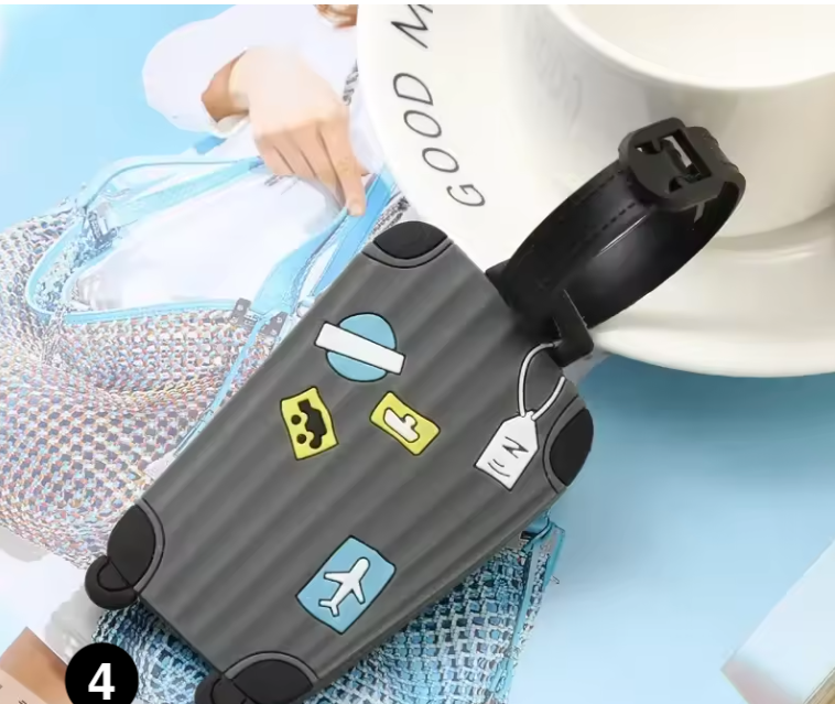Cute Silicone Luggage Tag – Travel Bag Identifier