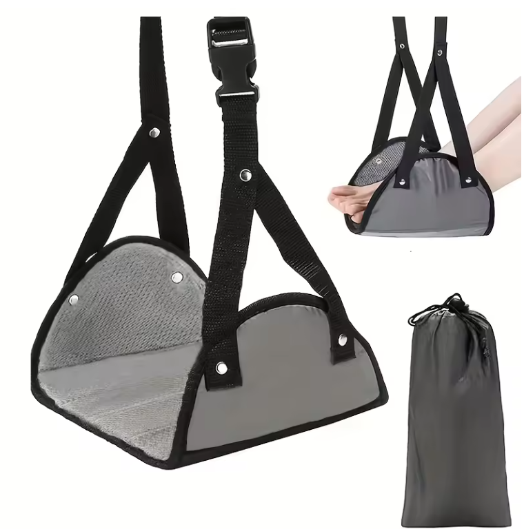 Travel Foot Hammock – Adjustable Leg Rest for Airplane & Office