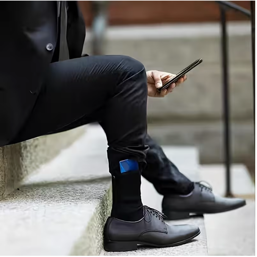 Security Travel Socks with Hidden Zipper Pocket – Keep Cash, Cards & Passport Safe