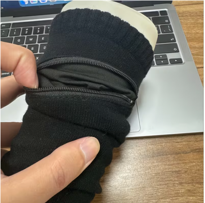 Security Travel Socks with Hidden Zipper Pocket – Keep Cash, Cards & Passport Safe