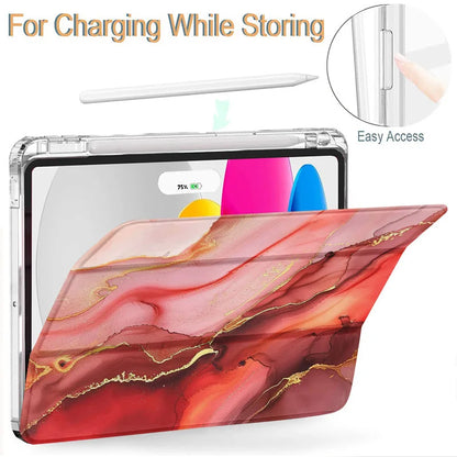 Clear Smart Case for iPad – Slim Protective Cover with Pencil Holder