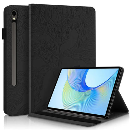 For Samsung Galaxy Tab S10 FE Case 10.9 inch SM-X510 SM-X516B 3D Tree Ebossed Wallet Stand Funda For Galaxy Tab S9 FE Case