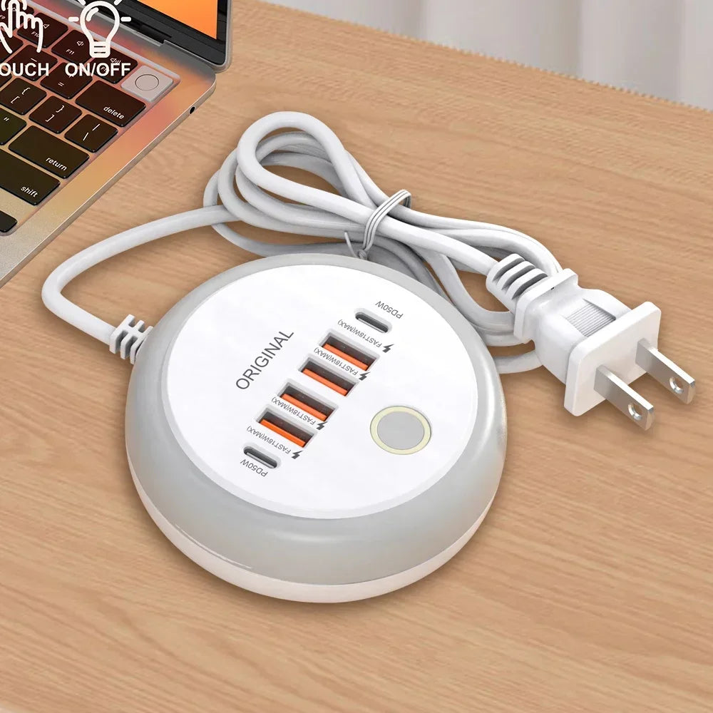 50W Fast Charger – Multi-Port USB & USB-C Power Adapter