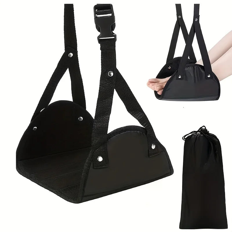 Travel Foot Hammock – Adjustable Leg Rest for Airplane & Office