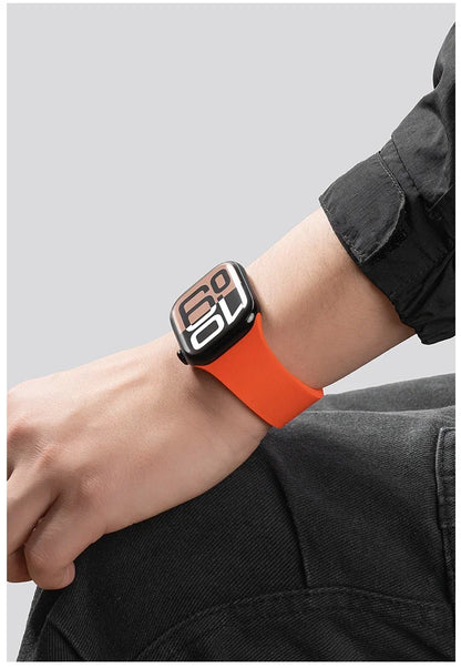 Magnetic Strap For Apple Watch Bands Ultra 2 49mm 44mm 45mm 46mm 42mm 40mm Belt Silicone Bracelet iWatch Series 10 8 7 6 5 9 SE