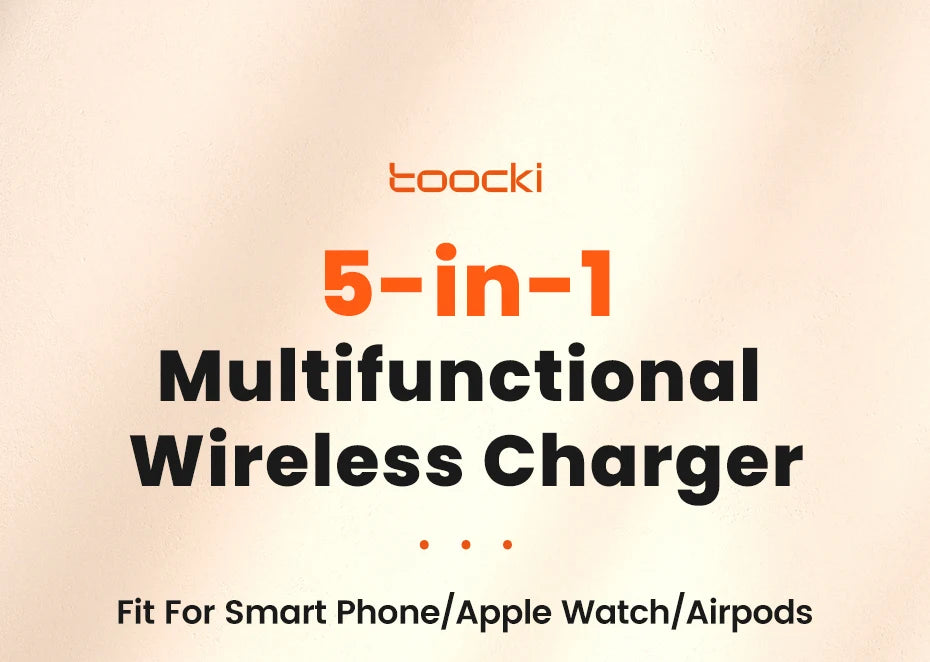 5 in 1 Wireless Charger Phone Stand For iPhone 15 14 13 15W Fast Charging Magnetic Dock Station For Apple Watch Earphones