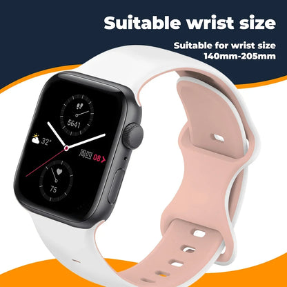 Two-Tone Sports Silicone Strap For Apple Watch