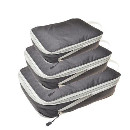 Travel Packing Cubes Set – Lightweight Compressible Luggage Organizers (3pcs)