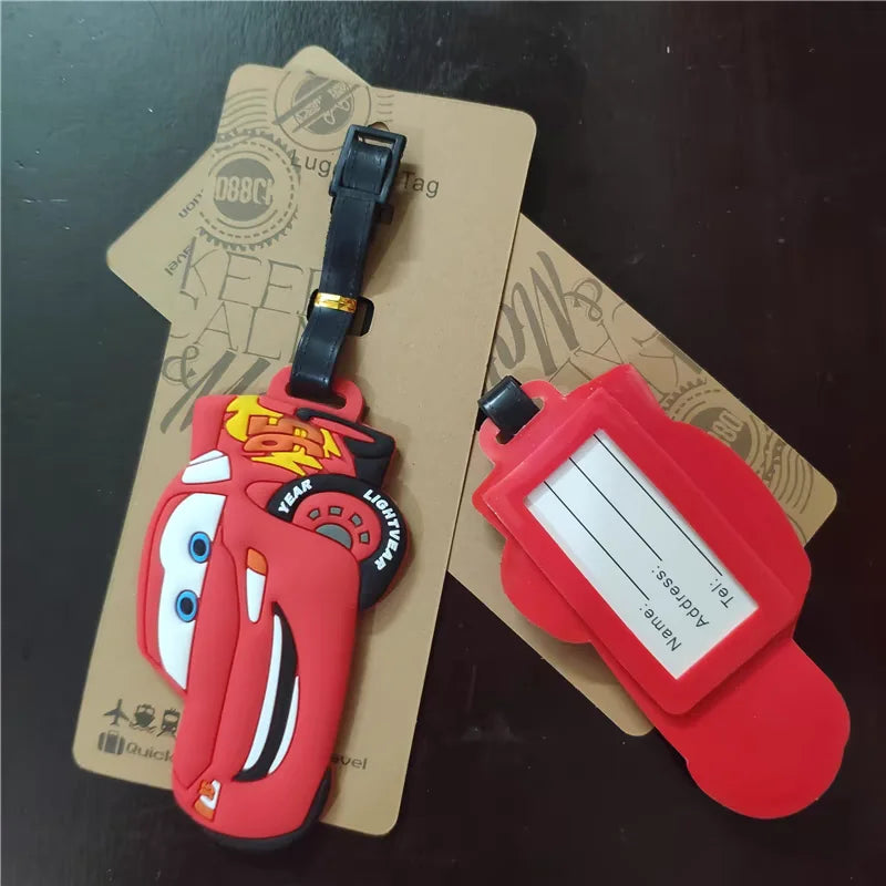 Lightning McQueen Luggage Tag – Cute Name Label for Travel Bags