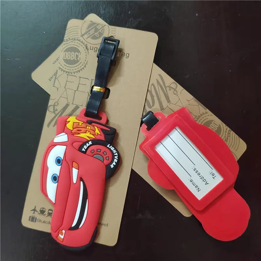 Lightning McQueen Luggage Tag – Cute Name Label for Travel Bags