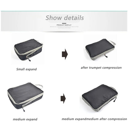 Travel Packing Cubes Set – Lightweight Compressible Luggage Organizers (3pcs)