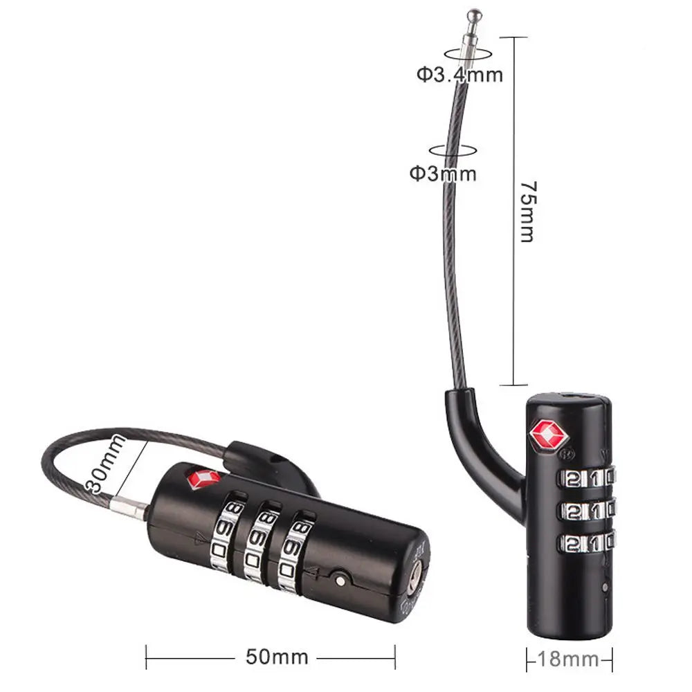 TSA Approved Travel Luggage Lock with 3-Digit Password – Secure Suitcase Lock for Travel Bags
