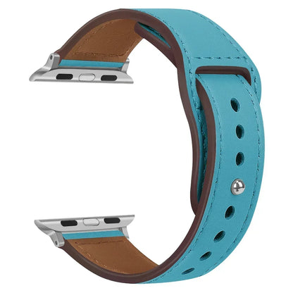 Genuine Leather Apple Watch Band – Premium Strap for Series 3–9, Ultra & SE