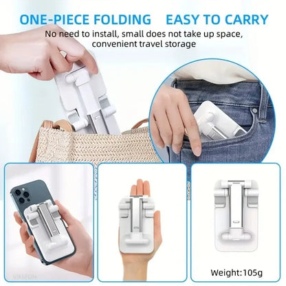 Foldable Desk Phone Stand – Adjustable Desktop Holder for Mobile & Tablet