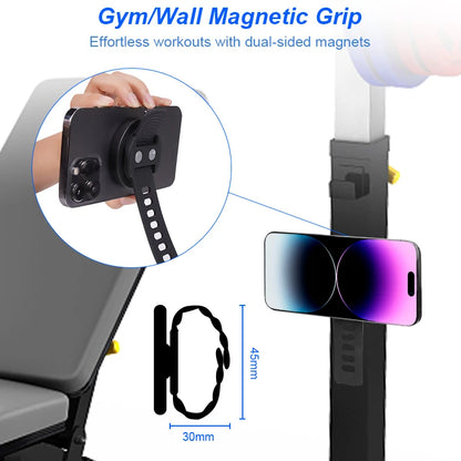 Magnetic Phone Grip for MagSafe Adjustable Strap bicycle Gym Phone Ring Holder Compatible with iPhone 14 Pro 13 12 Smartphones
