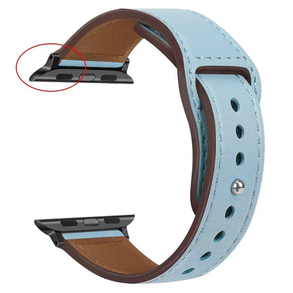 Genuine Leather Apple Watch Band – Premium Strap for Series 3–9, Ultra & SE