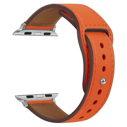 Genuine Leather Apple Watch Band – Premium Strap for Series 3–9, Ultra & SE