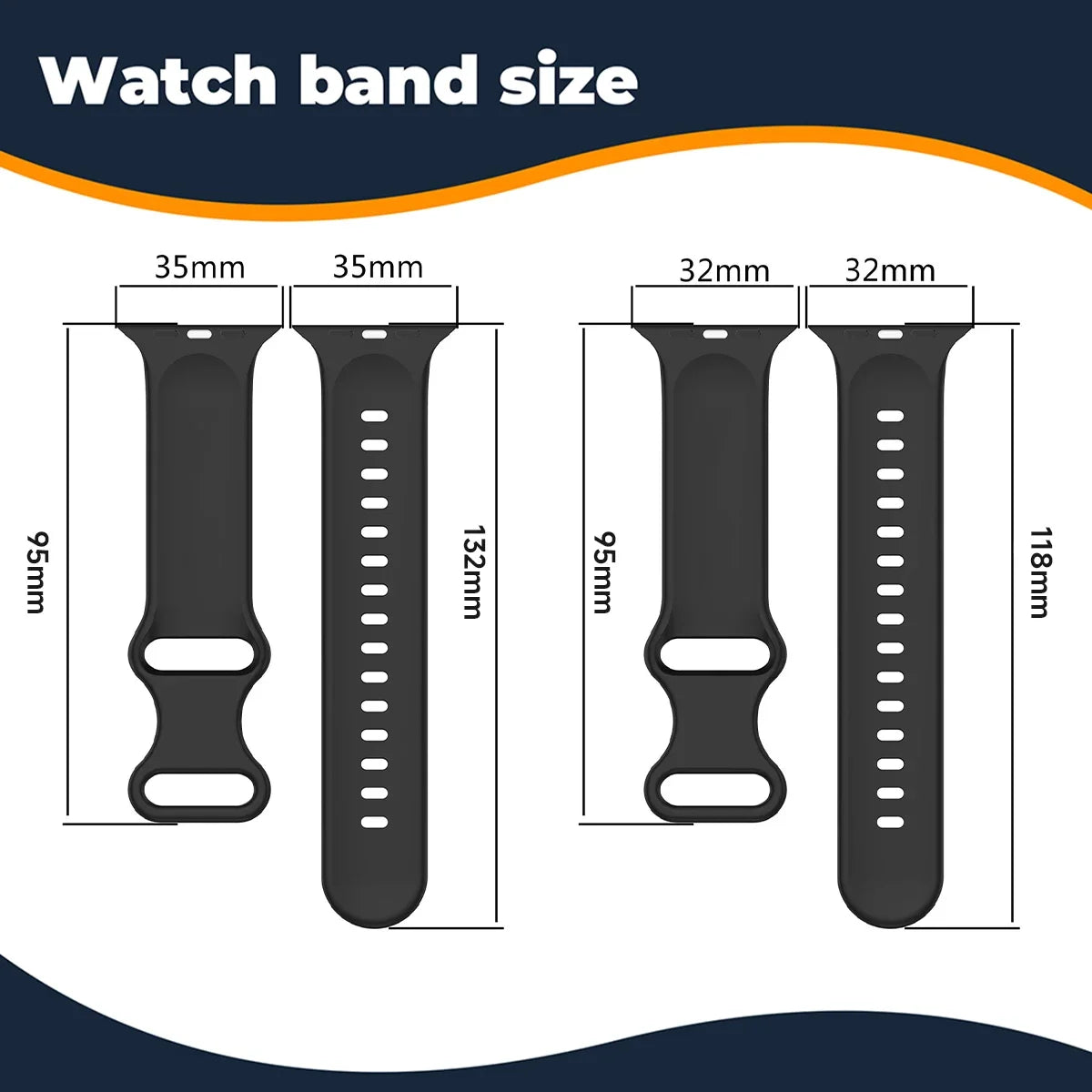 Two-Tone Sports Silicone Strap For Apple Watch