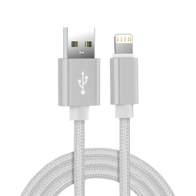 Fast USB Charging Cable for iPhone 14 8 7 6S Plus X XR XS 13 12 11 Pro Max SE Nylon Braided USB Charger Cord Data Cable