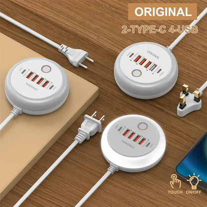 50W Fast Charger – Multi-Port USB & USB-C Power Adapter