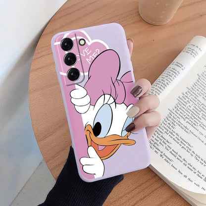 For Samsung S22 S 22 Plus Ultra Phone Case Cute Pink Mickey Minnie Soft TPU Protection Shockproof Cover For Samsung Galaxy S22