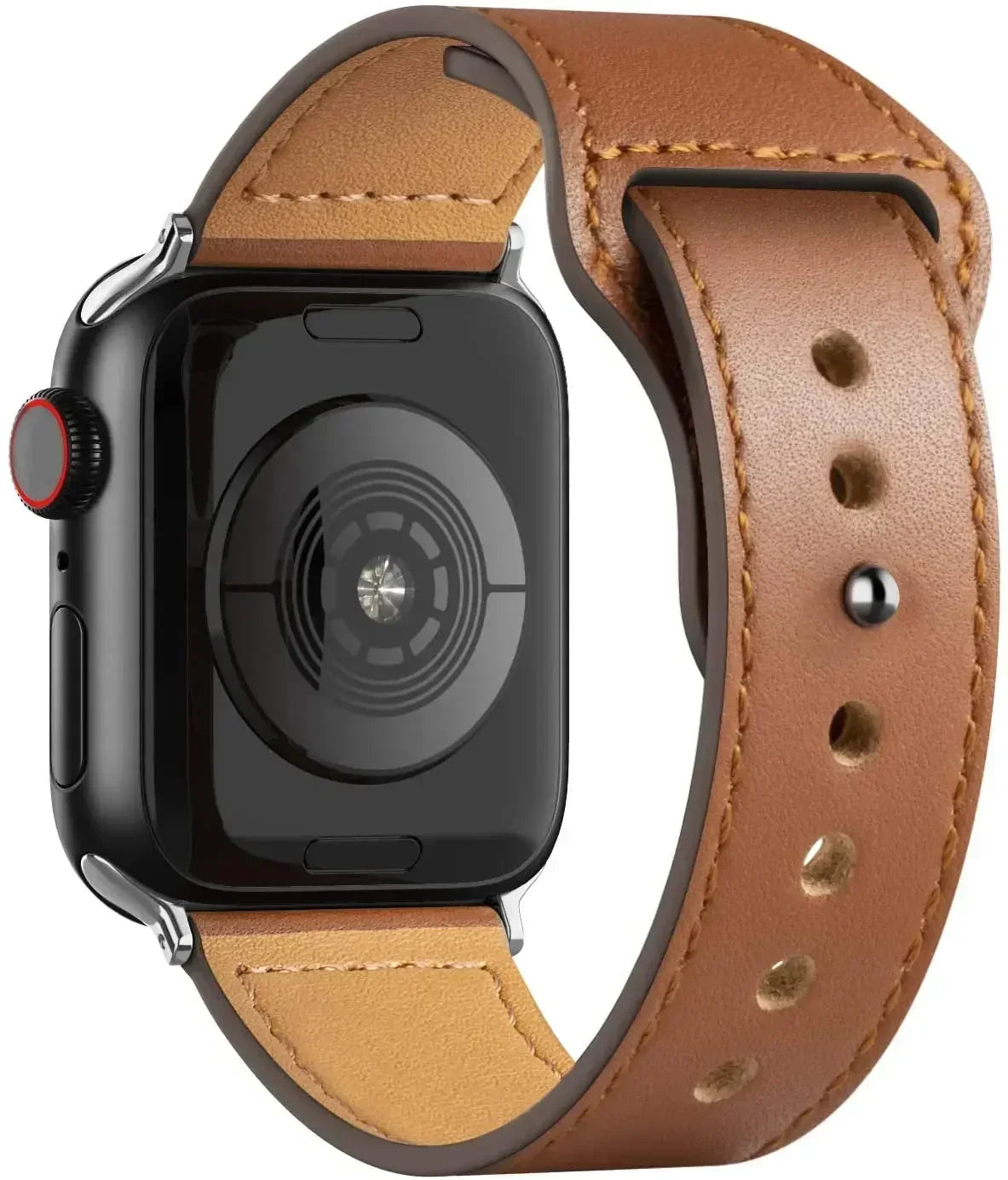 Genuine Leather Apple Watch Band – Premium Strap for Series 3–9, Ultra & SE