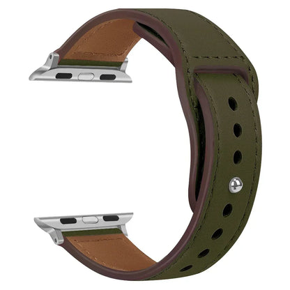 Genuine Leather Apple Watch Band – Premium Strap for Series 3–9, Ultra & SE