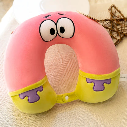 Cute SpongeBob Neck Pillow – Fun Travel Comfort