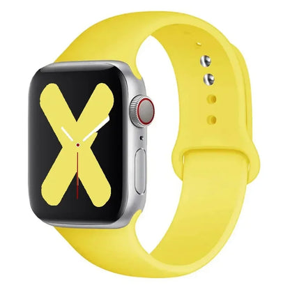 Silicone strap For Apple Watch band 44mm 40mm 45mm 41mm 42mm 38mm correa bracelet iWatch series 9 8 7 6 5 4 3 SE ultra 2 49mm