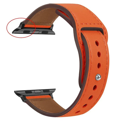 Genuine Leather Apple Watch Band – Premium Strap for Series 3–9, Ultra & SE
