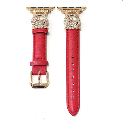 Diamond Leather Strap For Apple Watch