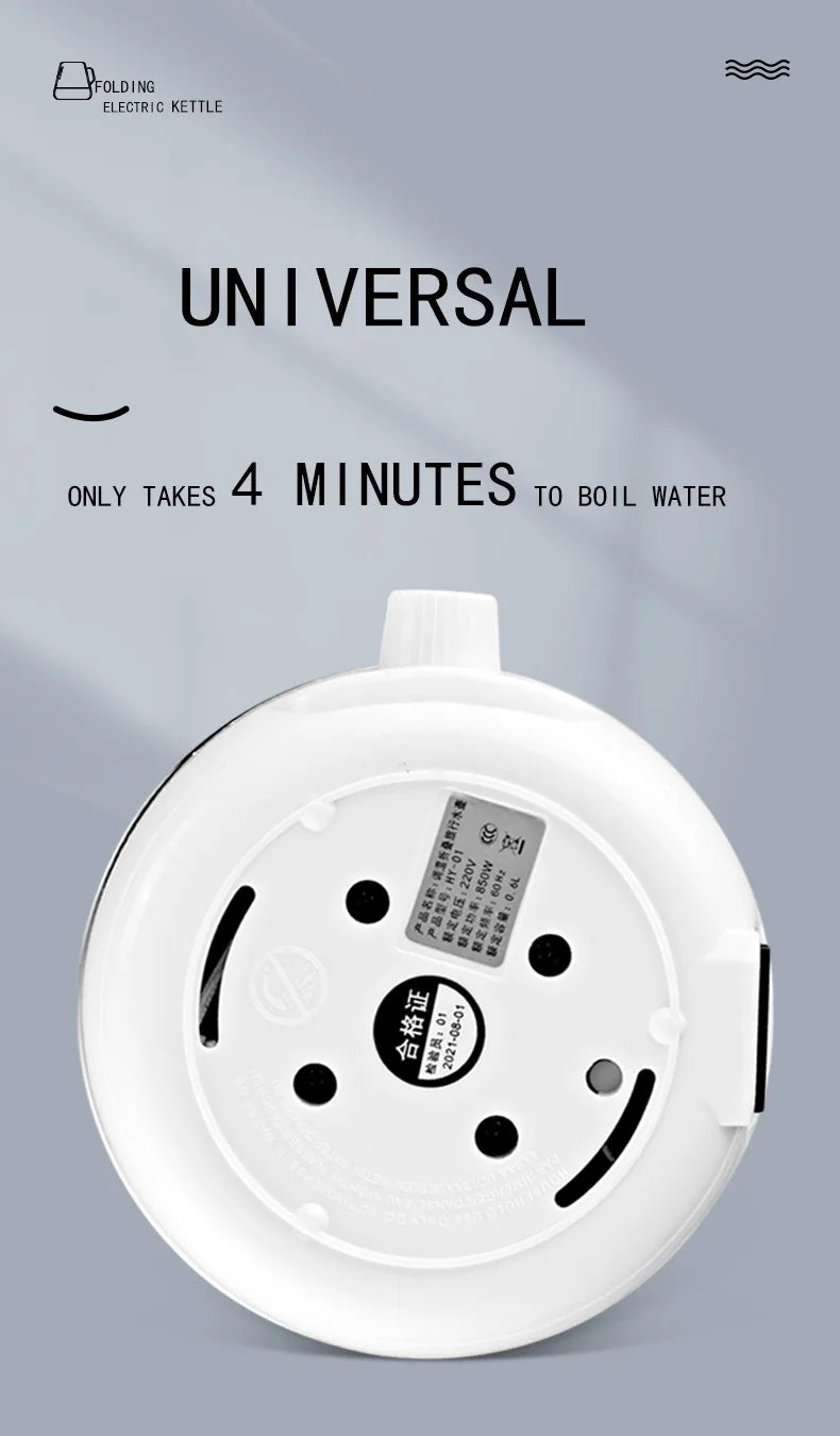 Mini Folding Electric Kettle for Travel & Hotel Use