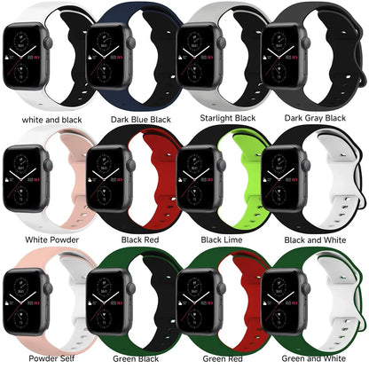 Two-Tone Sports Silicone Strap For Apple Watch