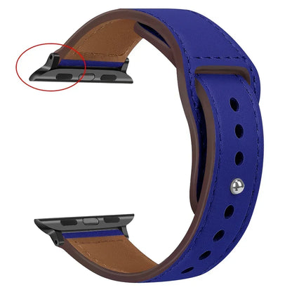 Genuine Leather Apple Watch Band – Premium Strap for Series 3–9, Ultra & SE