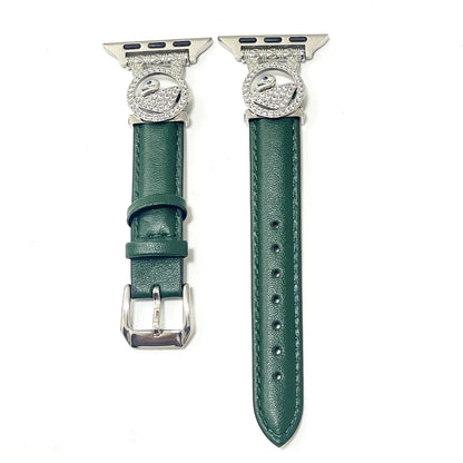 Diamond Leather Strap For Apple Watch