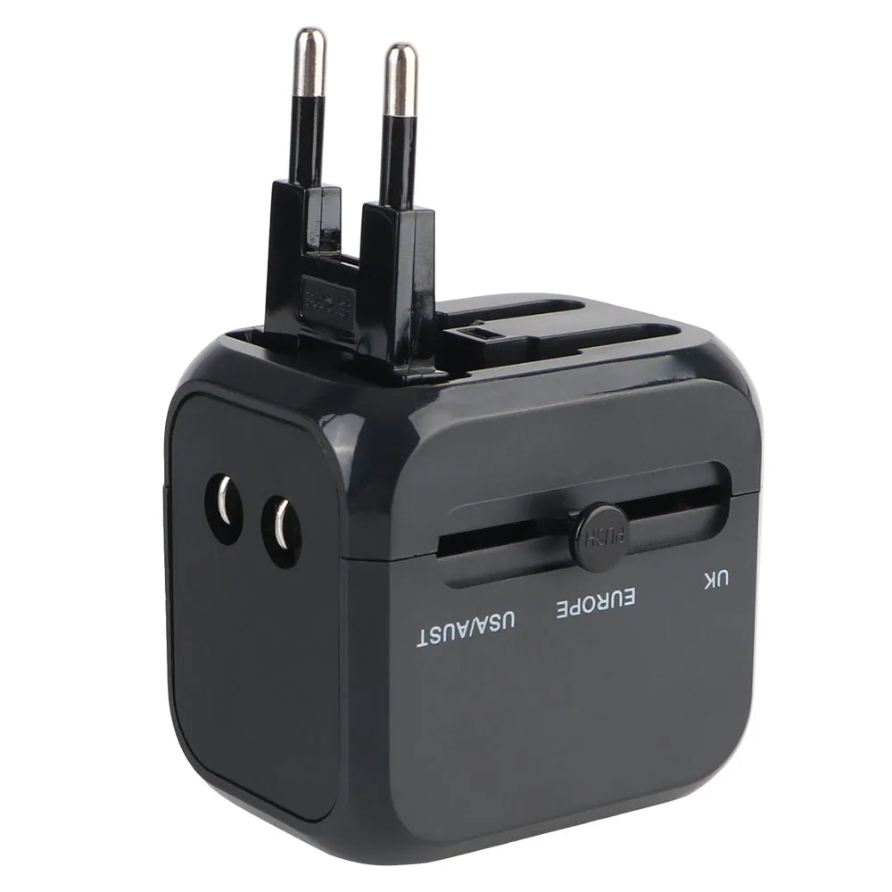 Universal Travel Adapter with USB & Type-C – US / UK / EU / AU Plugs