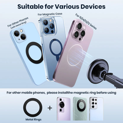 Magnetic Car Phone Holder Mount For Magsafe IPhone15 Pro Max Single-Hand Operation Metal Hook Magnetic Phone Holder for Car