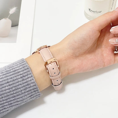 Diamond Leather Strap For Apple Watch