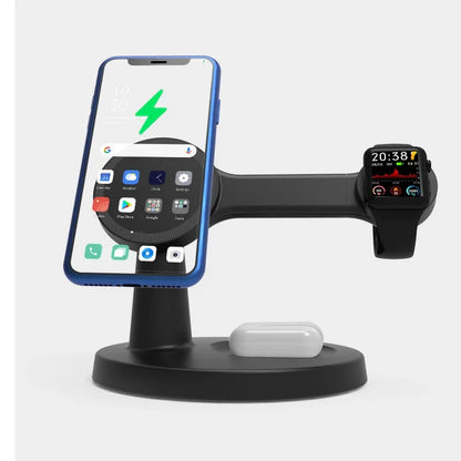 3-in-1 Magnetic Wireless Charging– Fast Charger Stand for iPhone, Apple Watch & AirPods