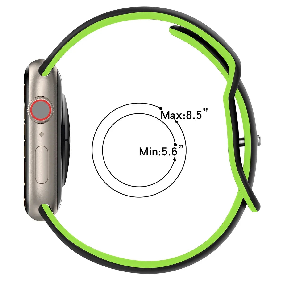 Two-Tone Sports Silicone Strap For Apple Watch